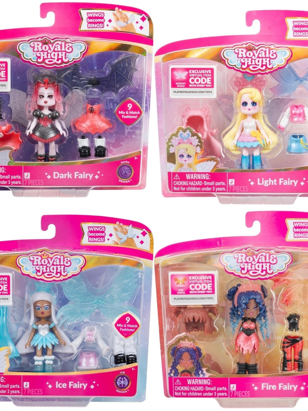 Fairy Doll Set - Assorted Colors (Ice, Dark, Light, Fire)